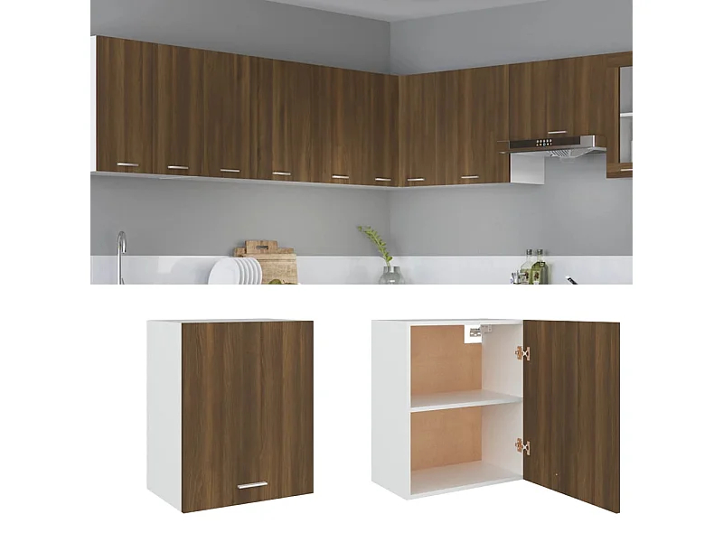 Hängeschrank Lyon Braun Eichen-Optik 50x31x60 cm Holzwerkstoff