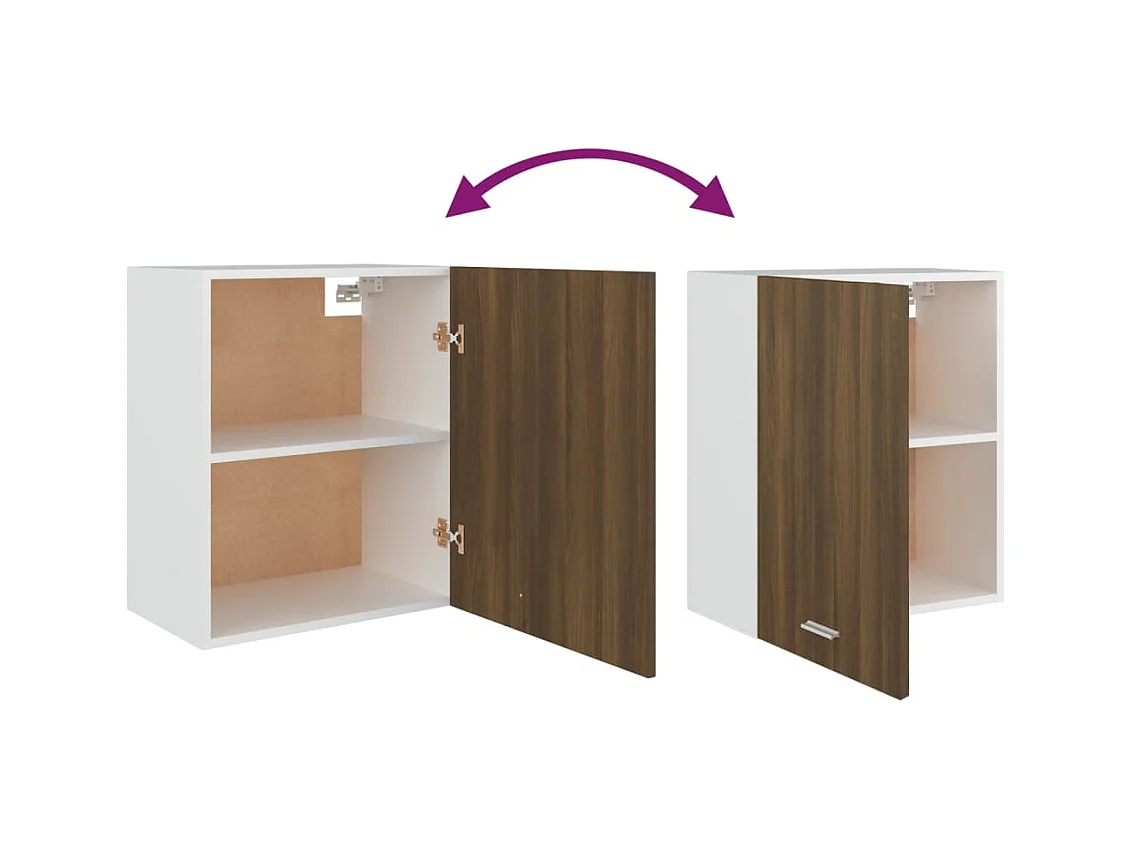 Armoire suspendue "Lyon" Chêne brun 50 x 31 x 60 cm Bois d'ingénierie