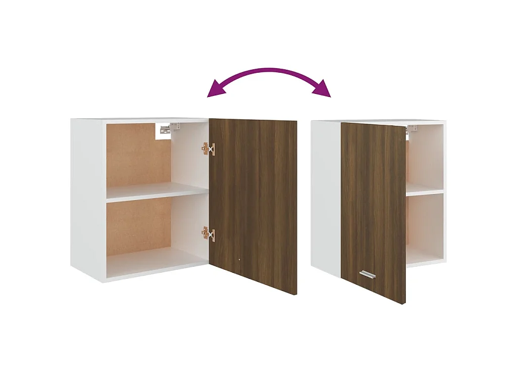 Hängeschrank Lyon Braun Eichen-Optik 50x31x60 cm Holzwerkstoff