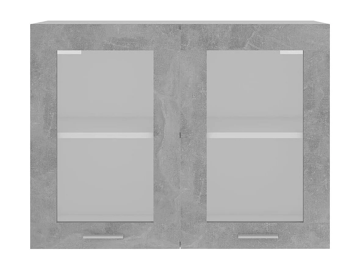 Hängeglasschrank Betongrau 80x31x60 cm Holzwerkstoff