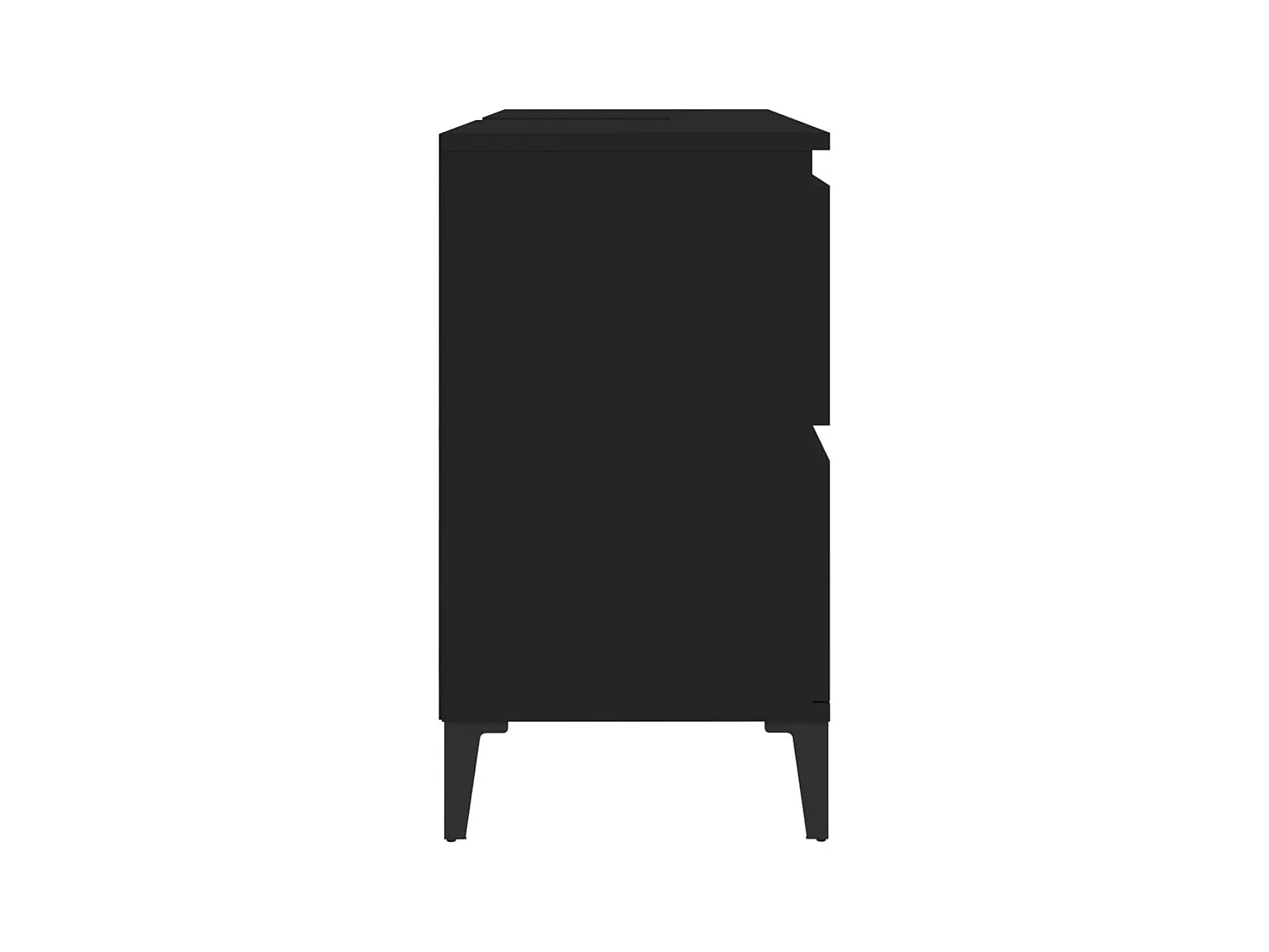 Wastafelkast 80x33x60 cm bewerkt hout zwart