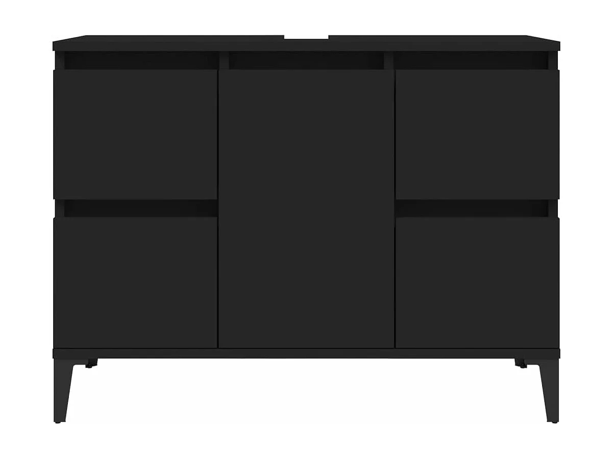 Móvel p/ lavatório 80x33x60 cm derivados de madeira preto