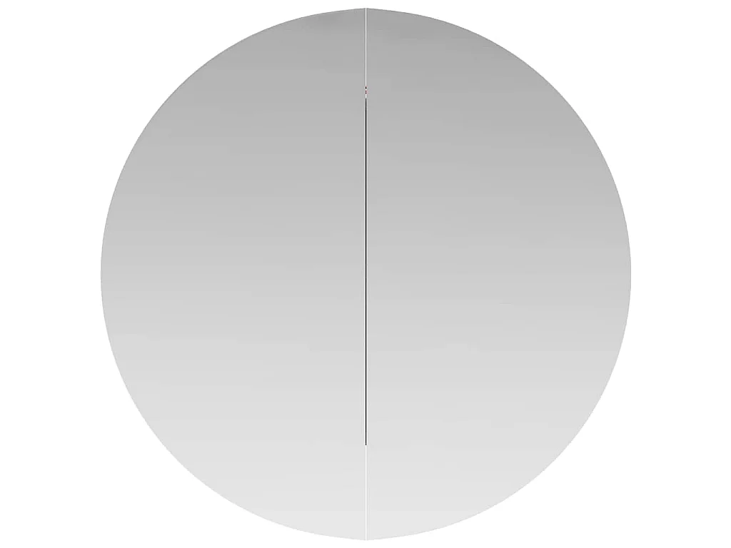 Armoire de salle de bain miroir rond et LED Chêne 40x40x17,5 cm
