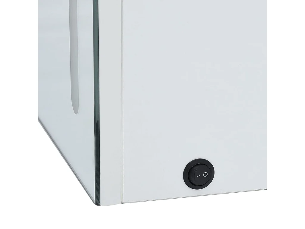Armoire de salle de bain à miroir LED 80x12,2x68 cm