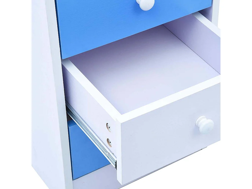 Kinderschreibtisch Kippbar Blau und Weiß