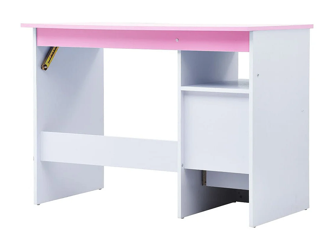 Kinderschreibtisch Kippbar Rosa und Weiß