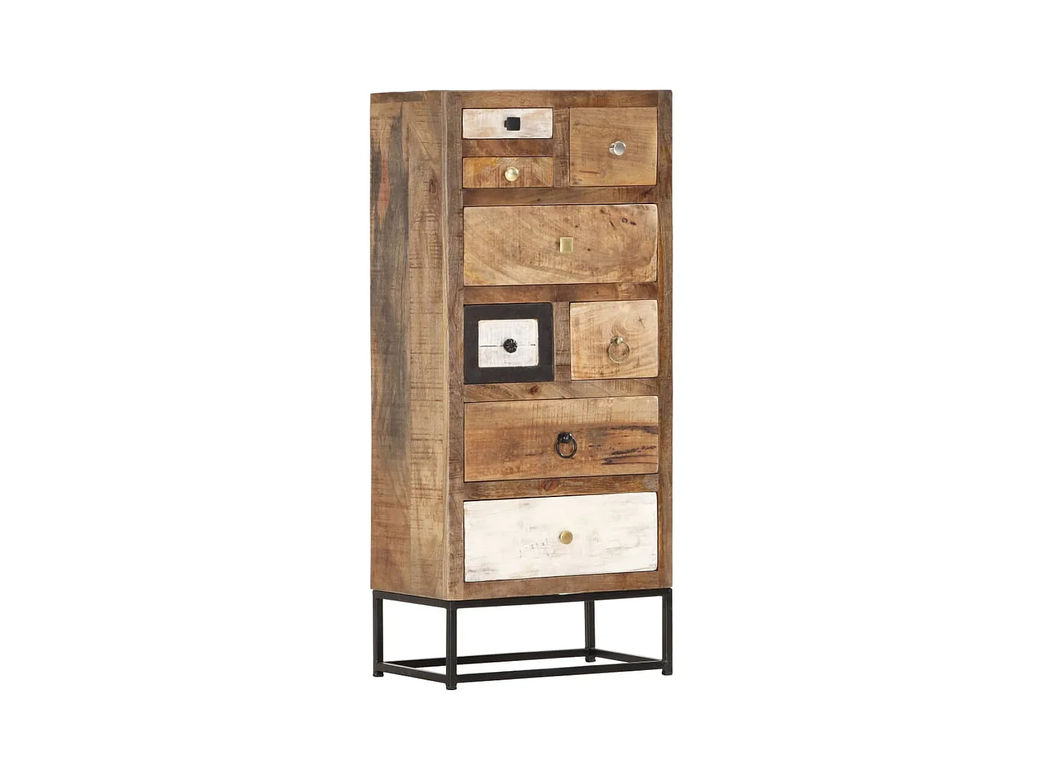 Armoire à tiroirs 45 x 30 x 105 cm Bois de récupération massif