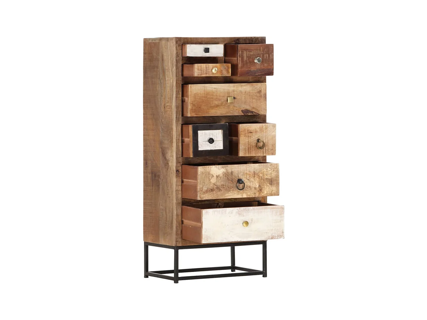 Armoire à tiroirs 45 x 30 x 105 cm Bois de récupération massif