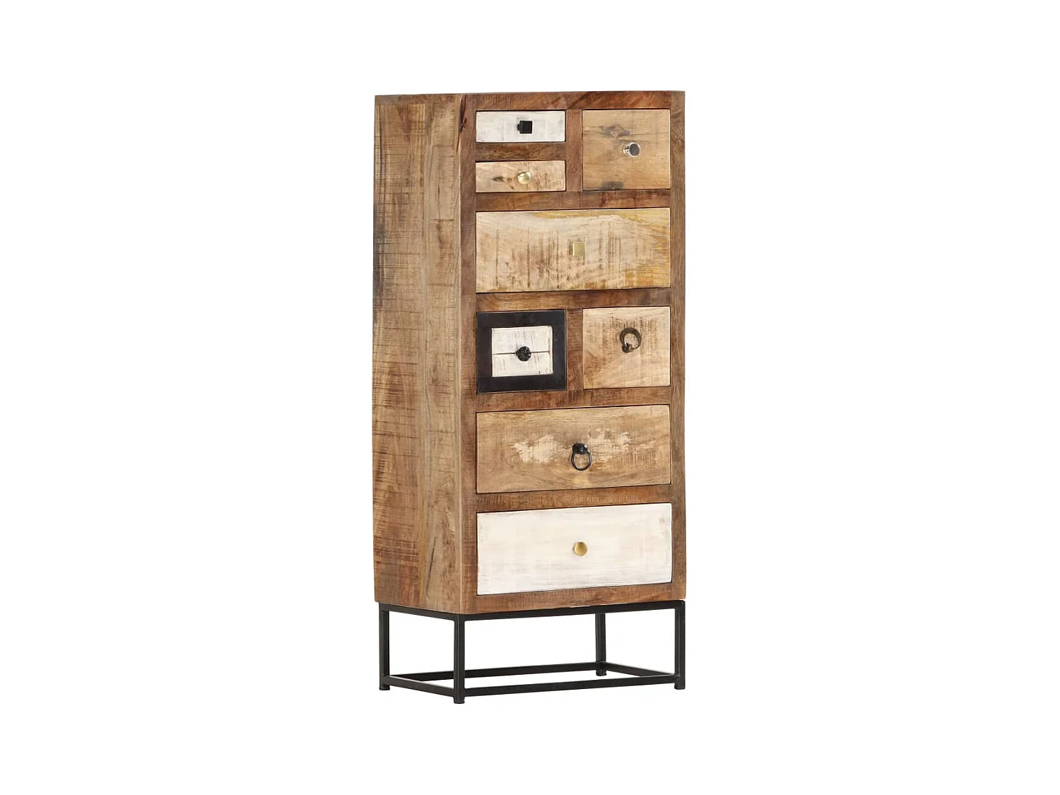 Armoire à tiroirs 45 x 30 x 105 cm Bois de récupération massif