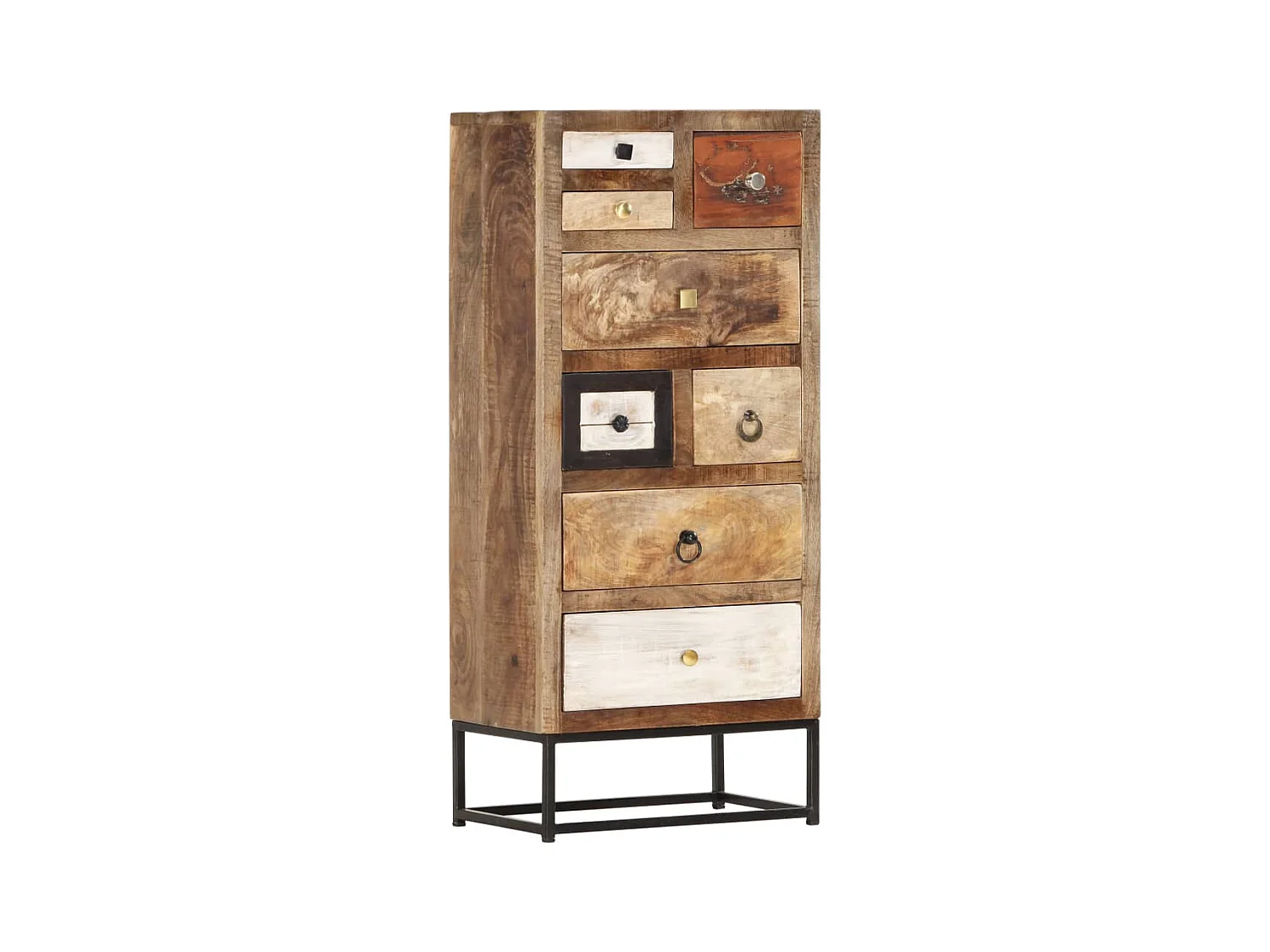 Armoire à tiroirs 45 x 30 x 105 cm Bois de récupération massif