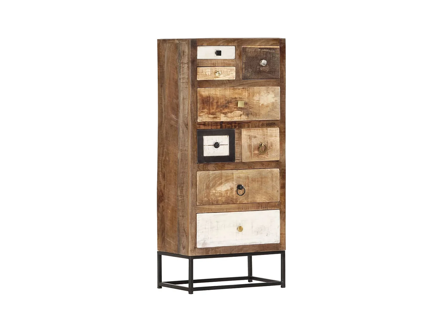 Armoire à tiroirs 45 x 30 x 105 cm Bois de récupération massif