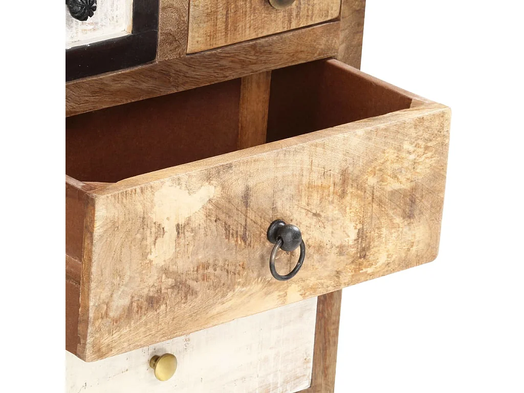 Highboard mit Schubladen 45x30x105 cm Altholz Massiv