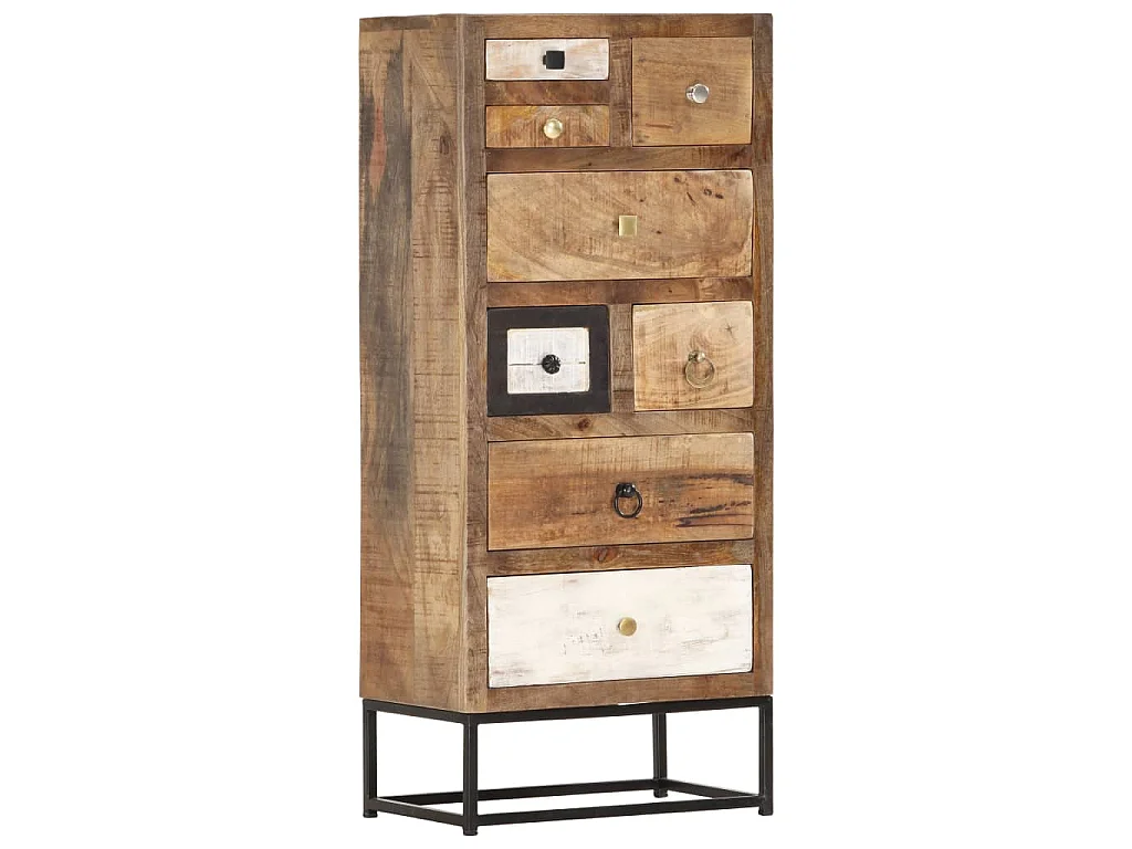 Cajonera de madera maciza reciclada 45x30x105 cm