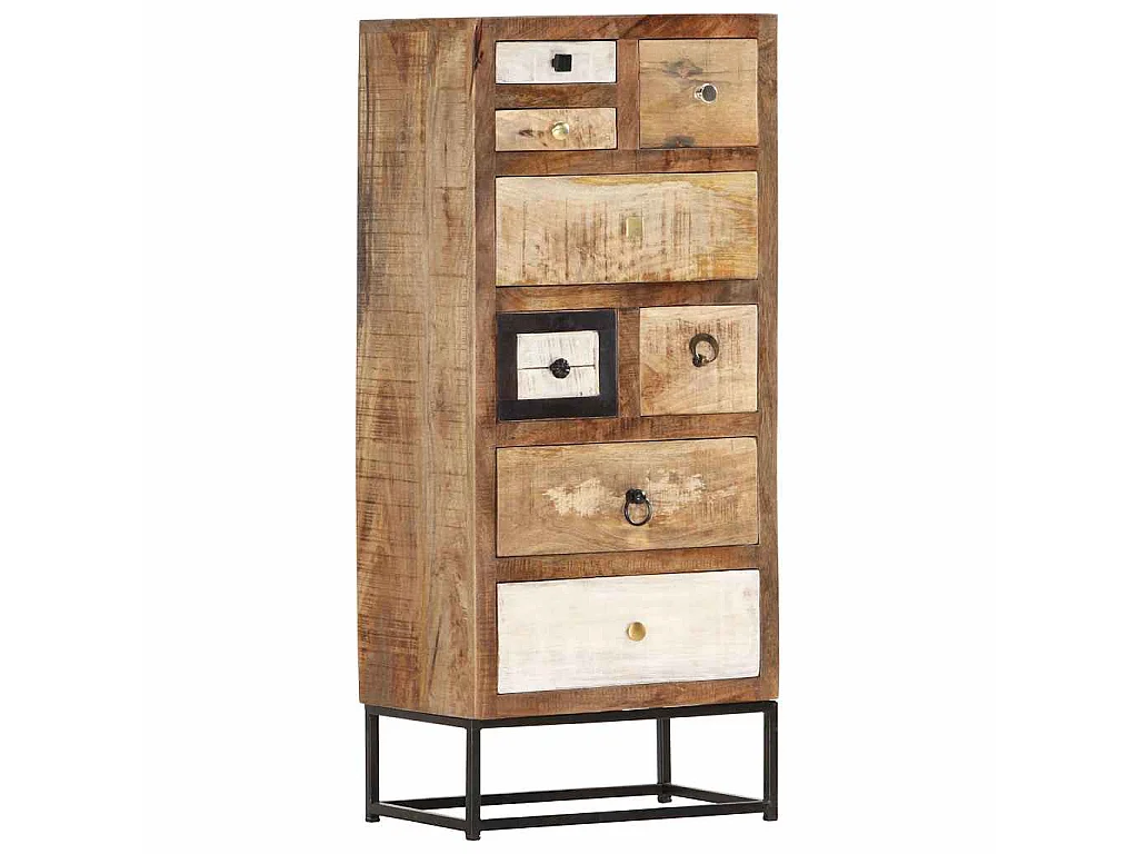 Armoire à tiroirs 45 x 30 x 105 cm Bois de récupération massif