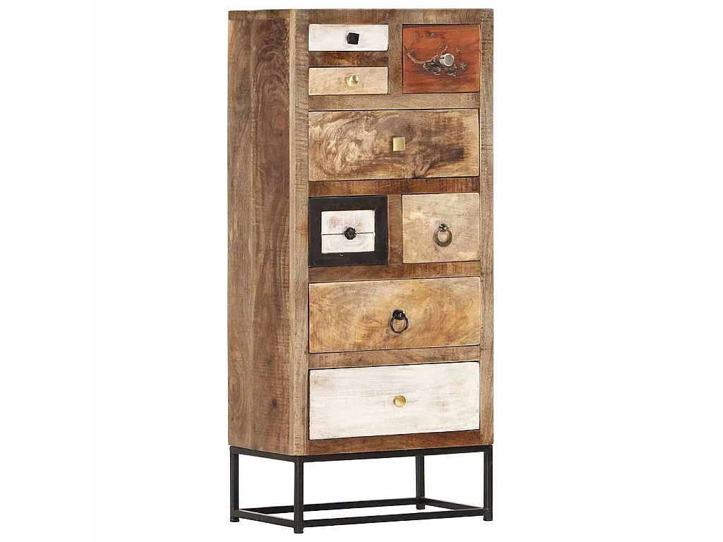Armoire à tiroirs 45 x 30 x 105 cm Bois de récupération massif