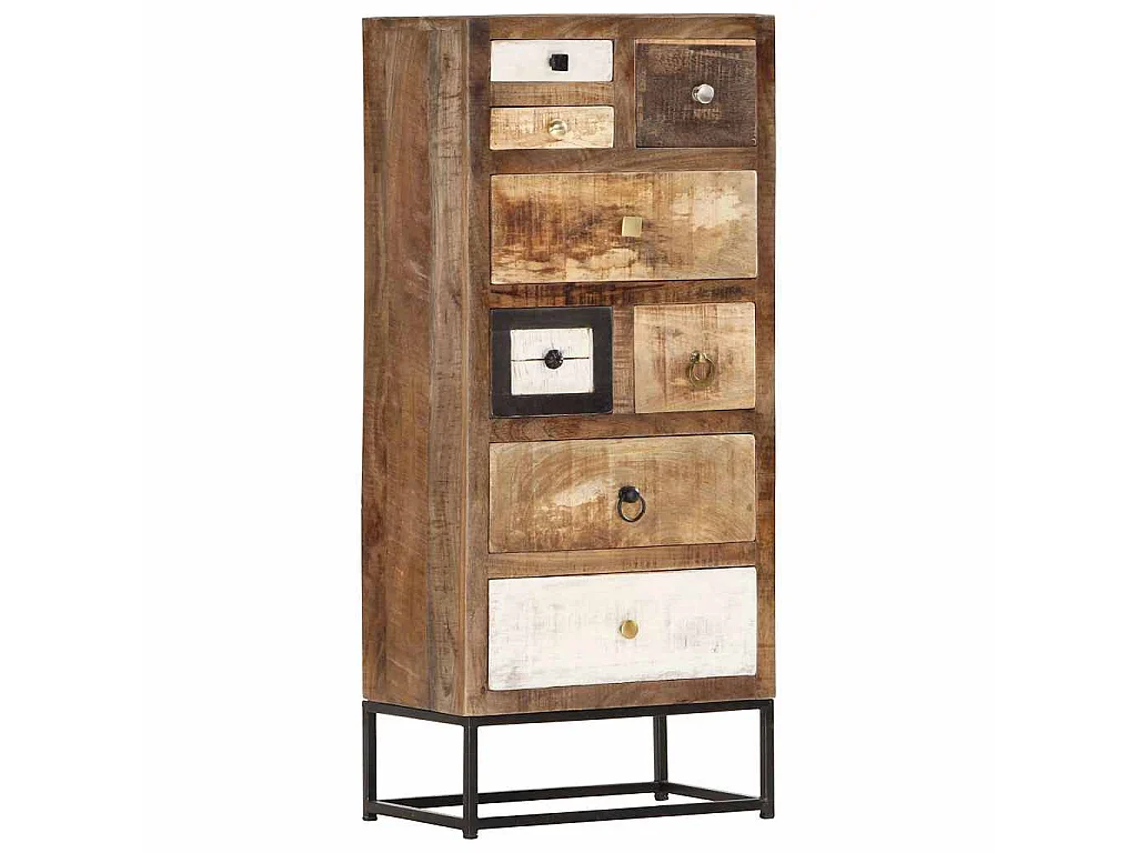 Armoire à tiroirs 45 x 30 x 105 cm Bois de récupération massif
