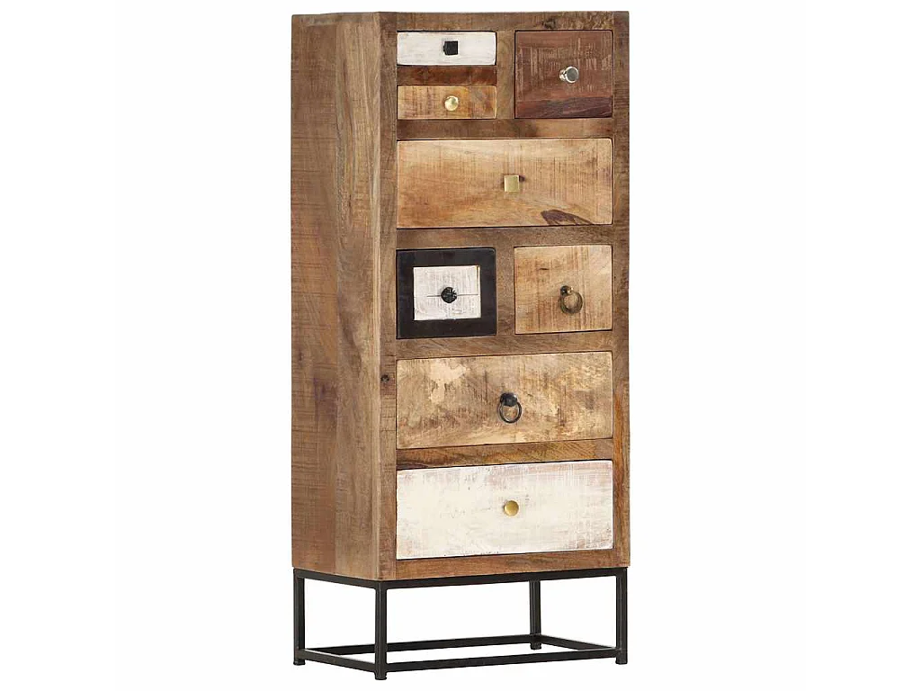 Armoire à tiroirs 45 x 30 x 105 cm Bois de récupération massif