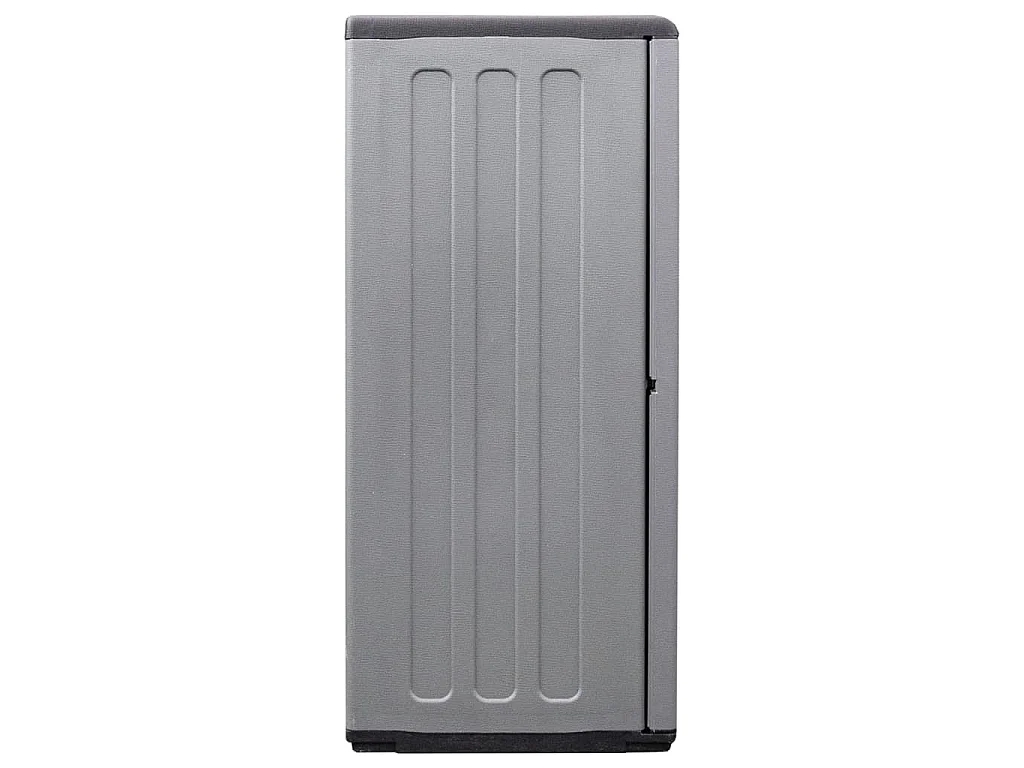 Tuinkast 68x37x84 cm polypropeen grijs en zwart