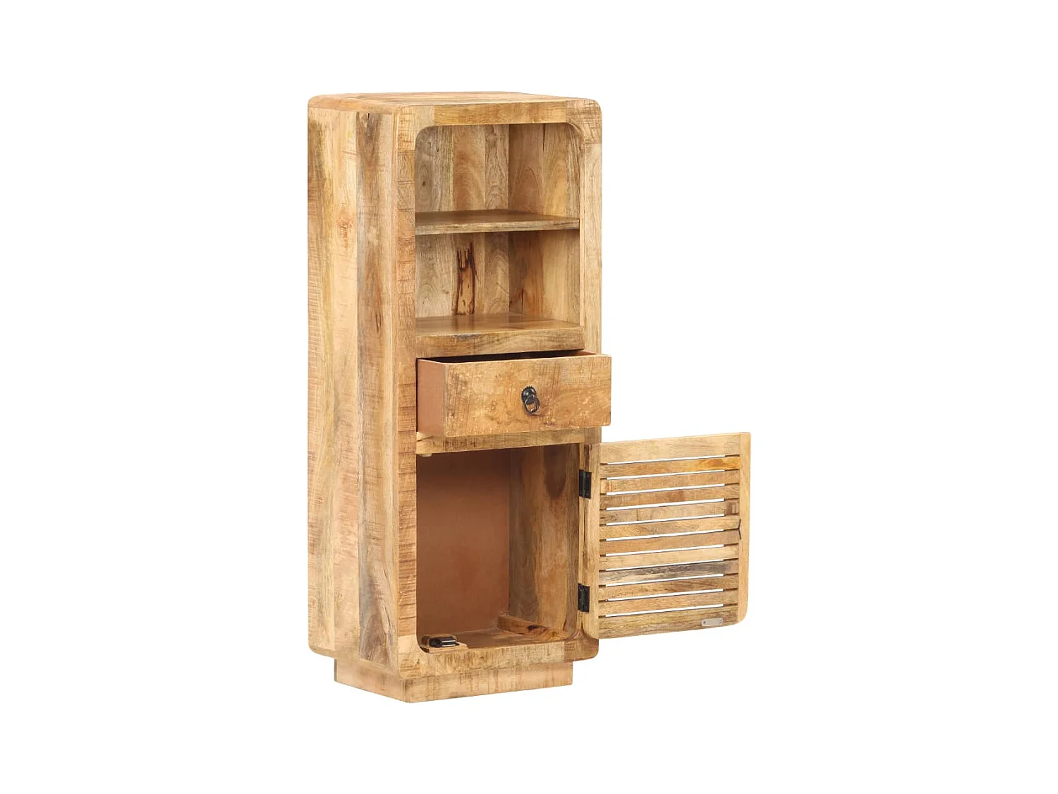 Hoge kast 45x32x110 cm ruw mangohout