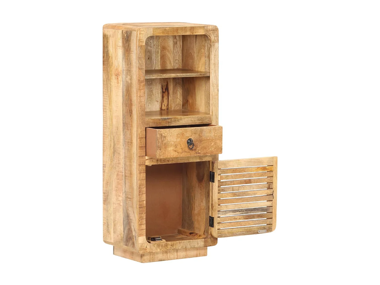 Hoge kast 45x32x110 cm ruw mangohout