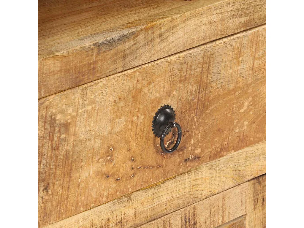 Aparador de madera de mango rugosa 45x32x110 cm