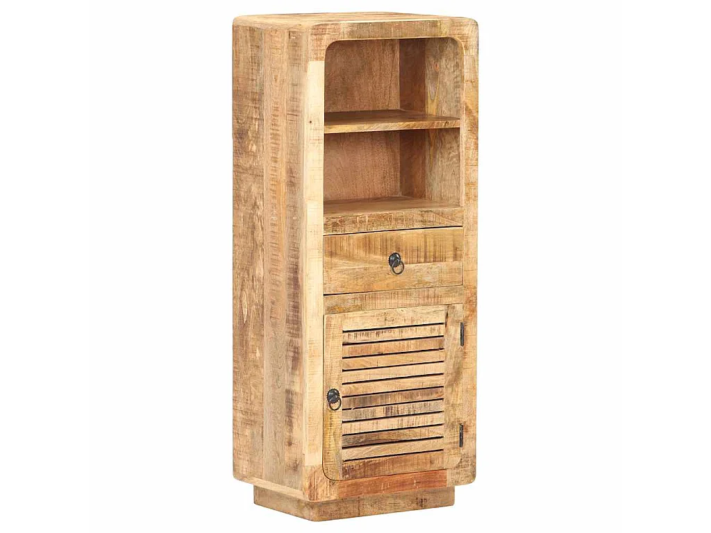 Aparador de madera de mango rugosa 45x32x110 cm