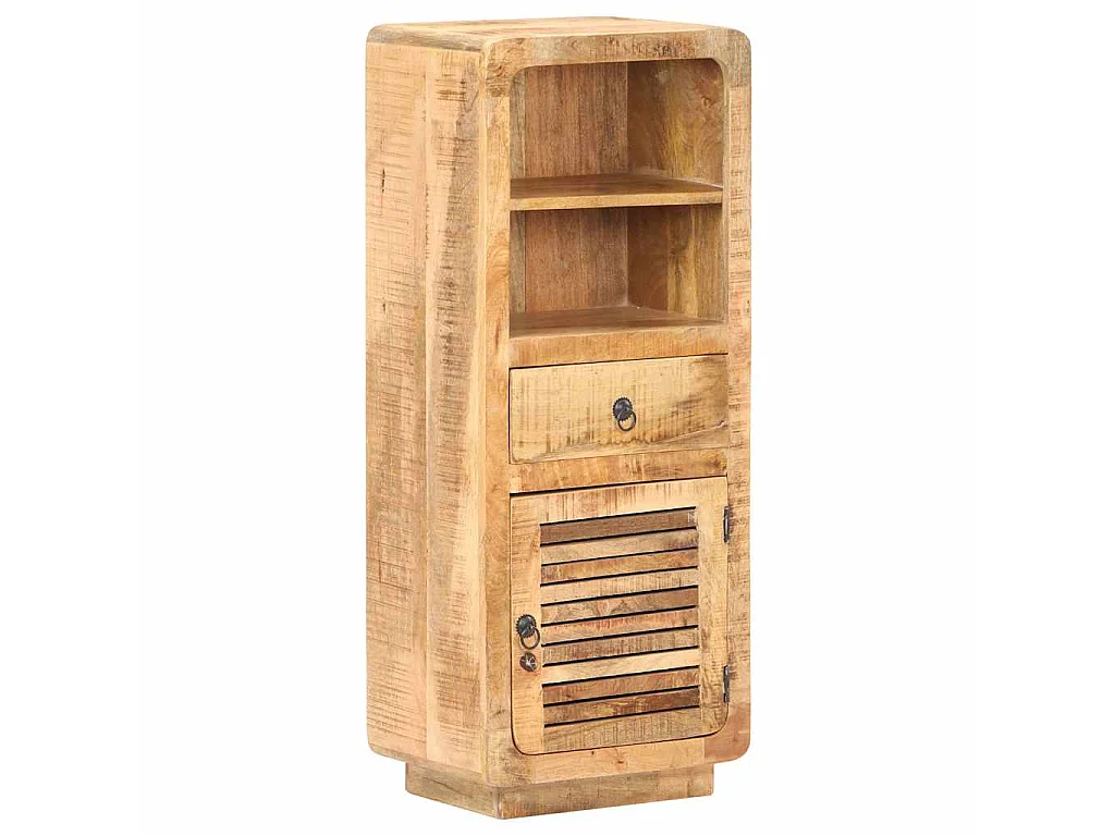 Aparador de madera de mango rugosa 45x32x110 cm