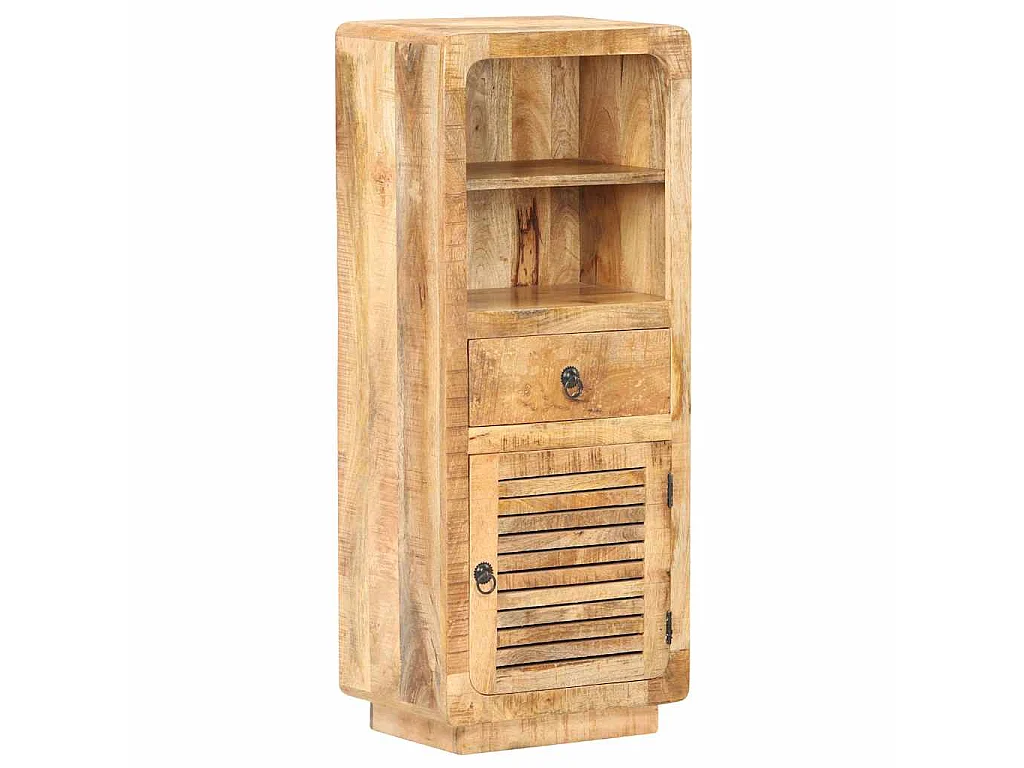 Aparador de madera de mango rugosa 45x32x110 cm