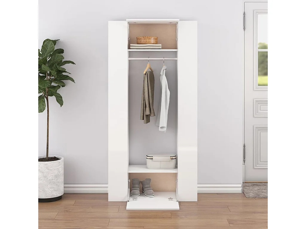 Flurschränke 2 Stk. Weiß Holzwerkstoff