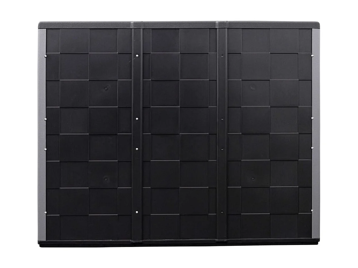 Gartenschrank Grau und Schwarz 102x37x84 cm PP