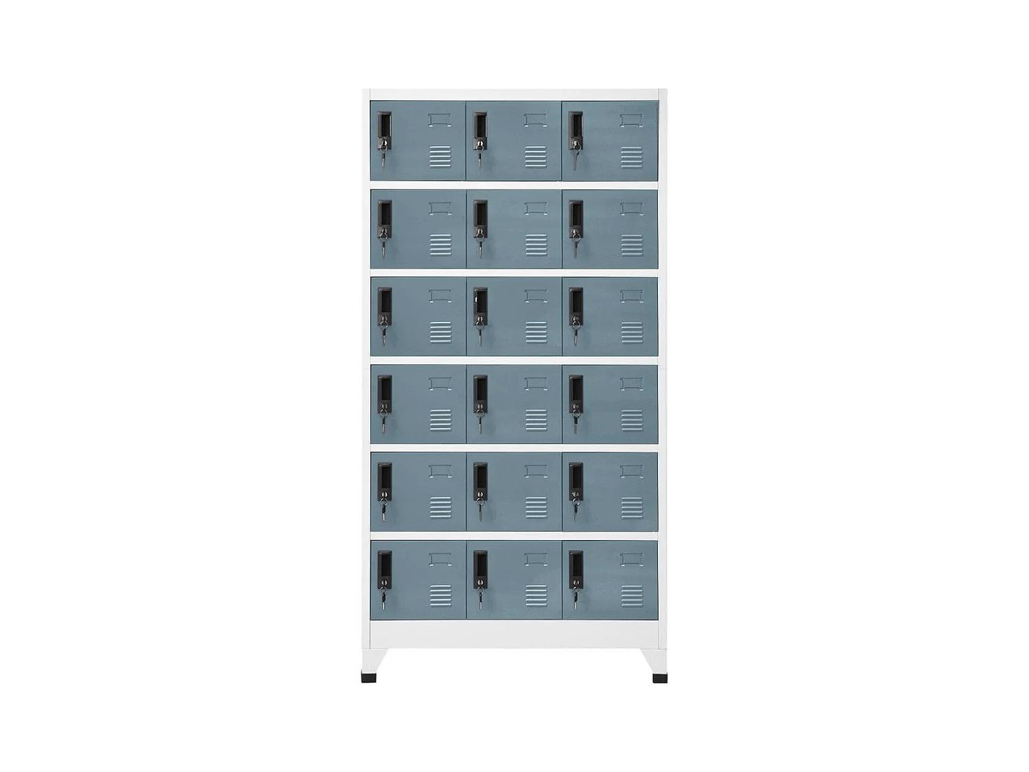 Taquilla de acero gris claro y gris oscuro 90x40x180 cm