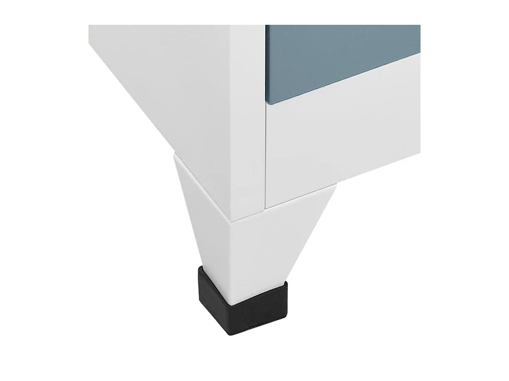 Taquilla de acero gris claro y gris oscuro 90x40x180 cm