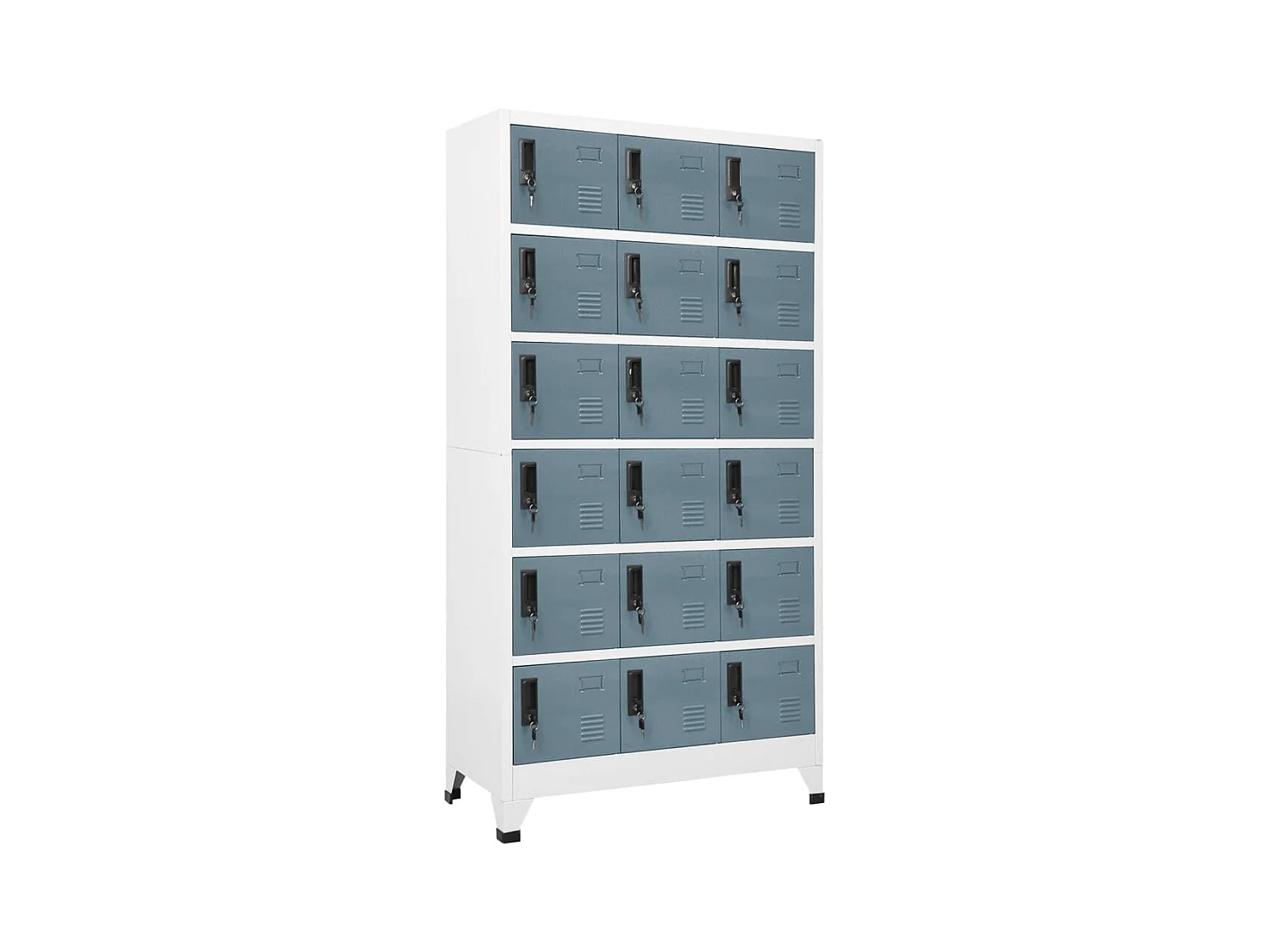 Armoire à casiers Gris clair et gris foncé 90x40x180 cm Acier