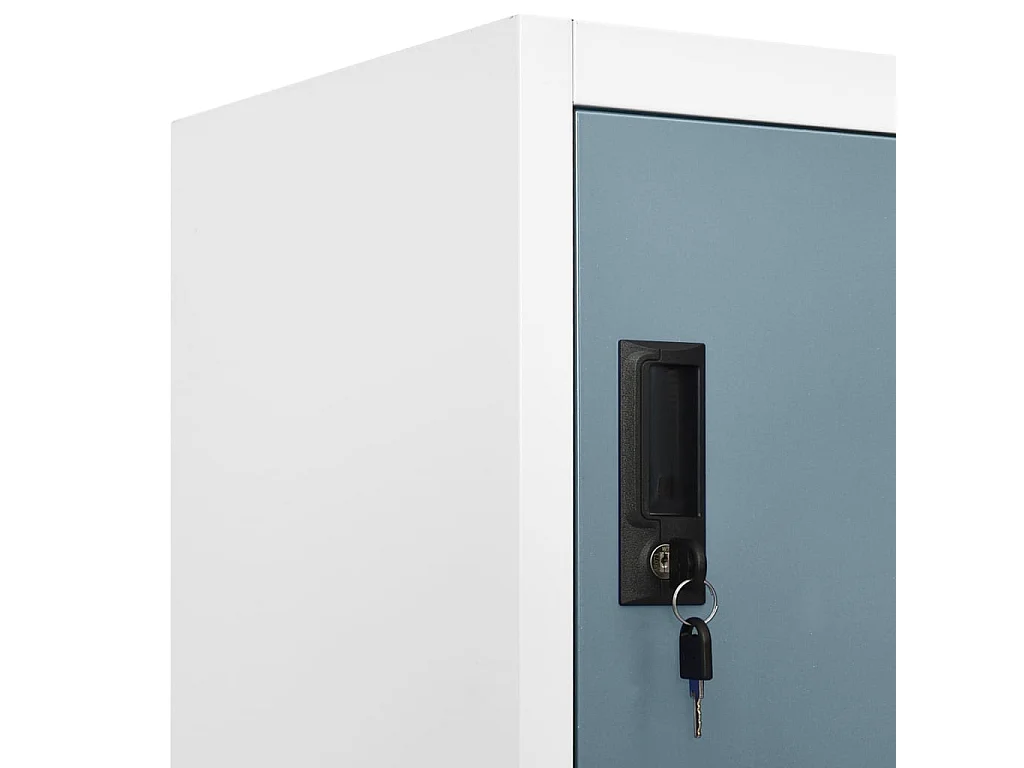 Lockerkast 90x40x180 cm staal lichtgrijs en donkergrijs
