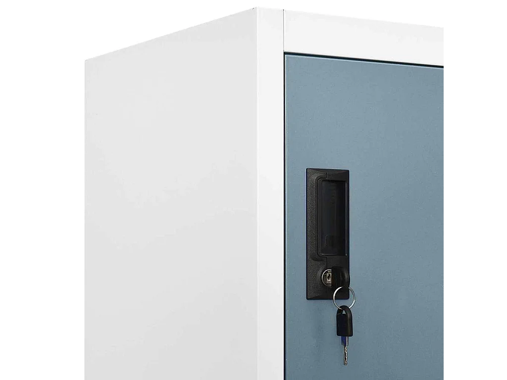 Lockerkast 90x40x180 cm staal lichtgrijs en donkergrijs