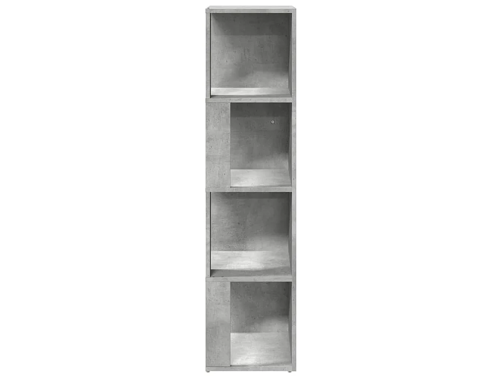 Hoekkast 33x33x132 cm bewerkt hout betongrijs