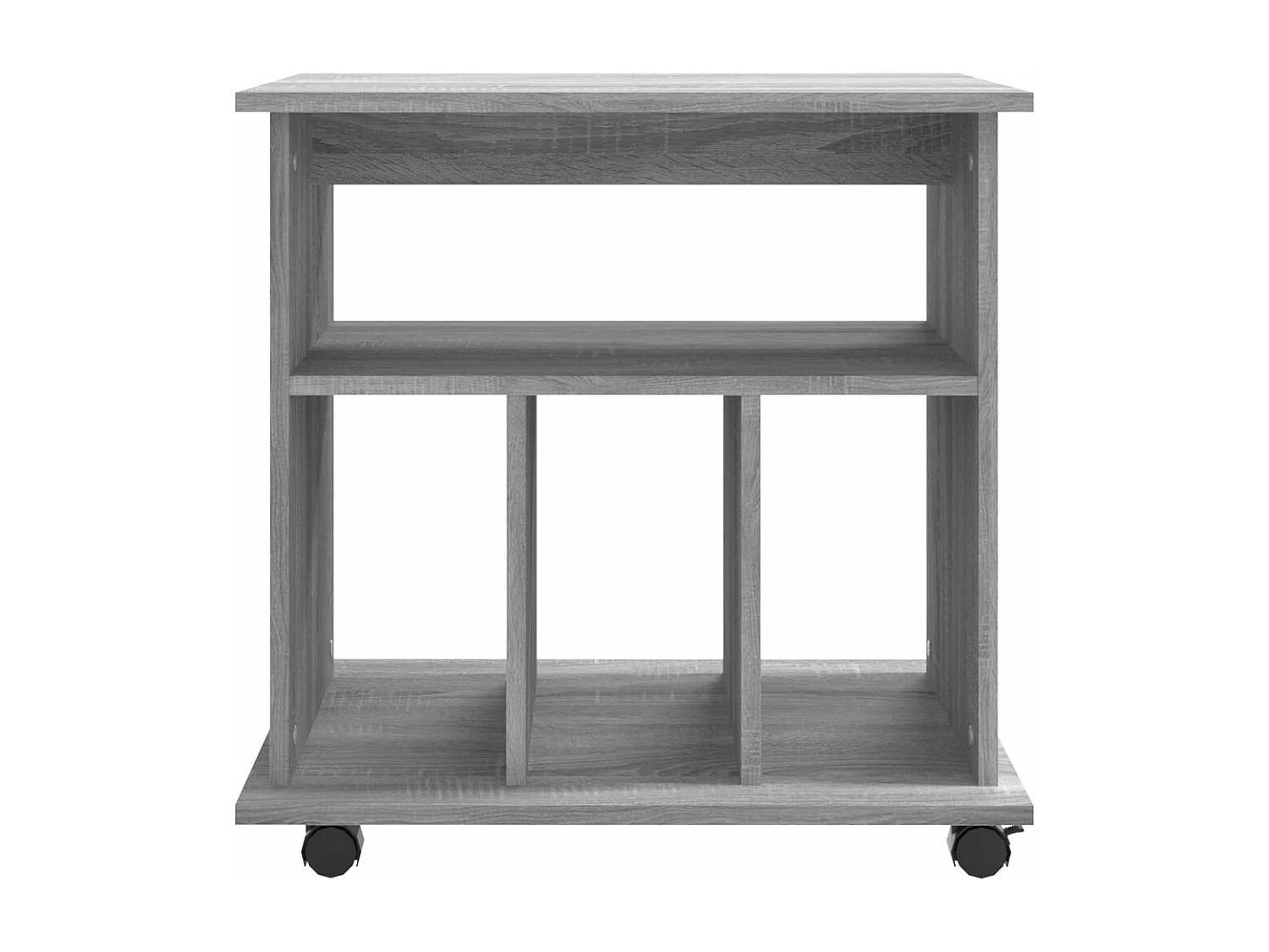 Armoire roulante Sonoma gris 60x45x60 cm Bois d'ingénierie