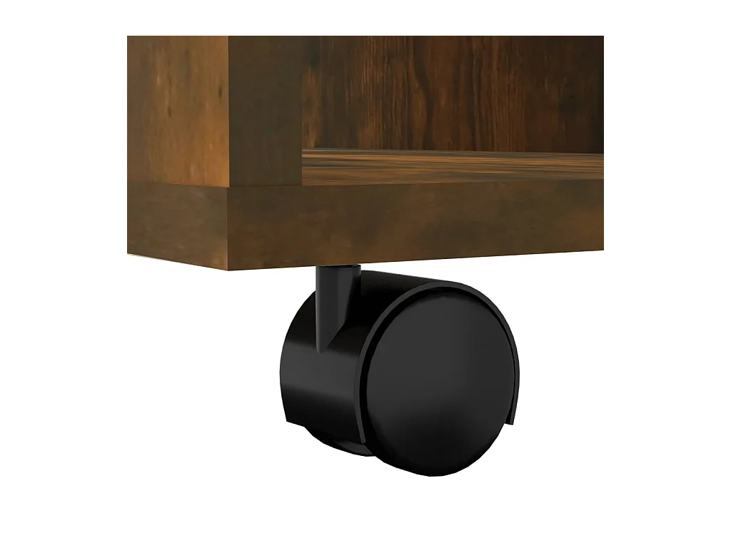 Armario ruedas madera contrachapada roble ahumado 60x53x72 cm