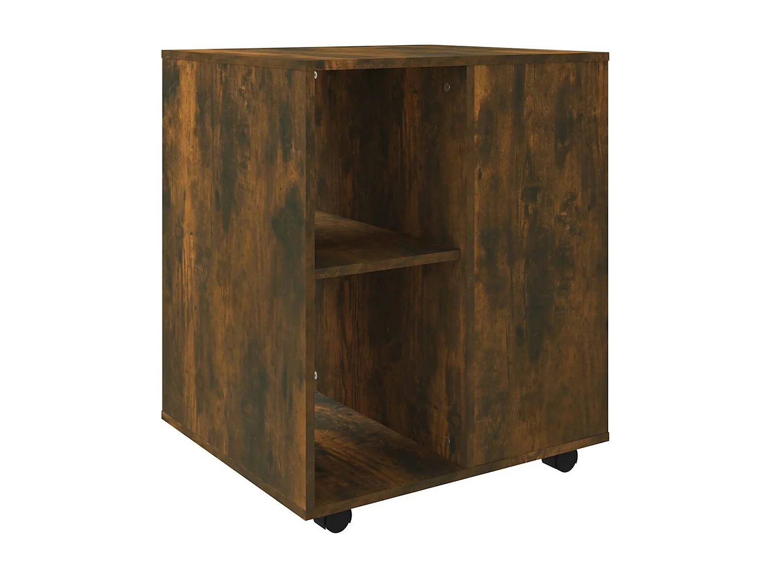 Armoire roulante Chêne fumé 60x53x72 cm Bois d'ingénierie