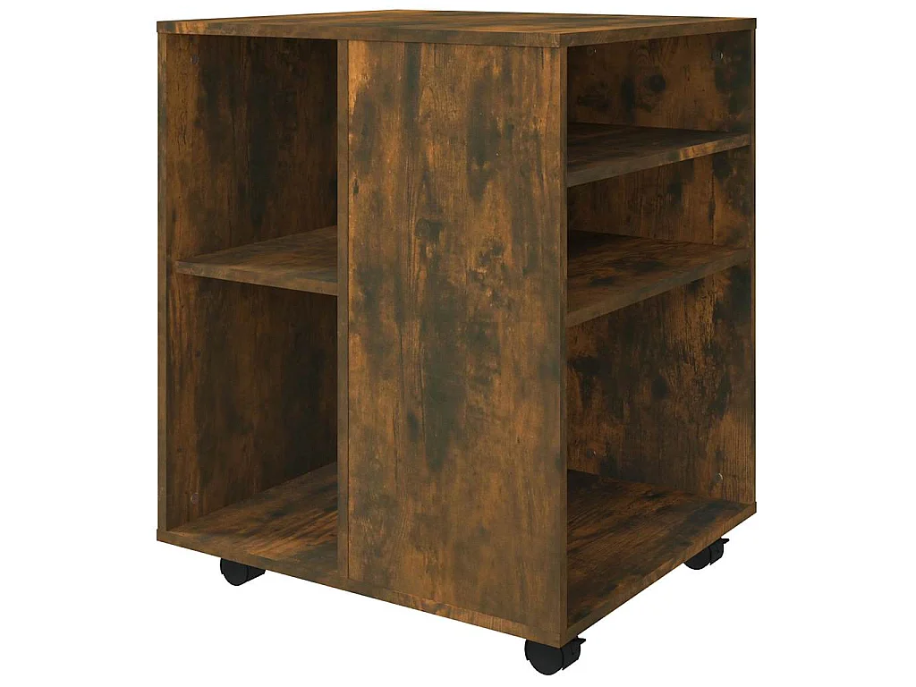 Armoire roulante Chêne fumé 60x53x72 cm Bois d'ingénierie