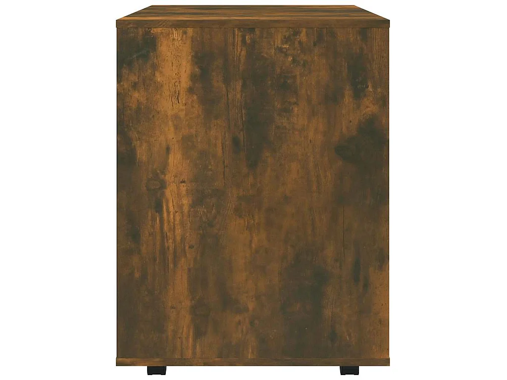 Armoire roulante Chêne fumé 60x53x72 cm Bois d'ingénierie
