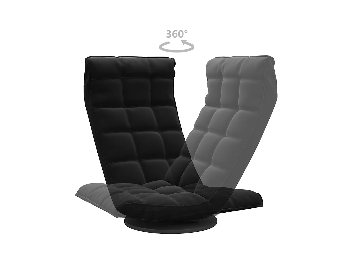 Bodenstuhl Drehbar Schwarz Samt