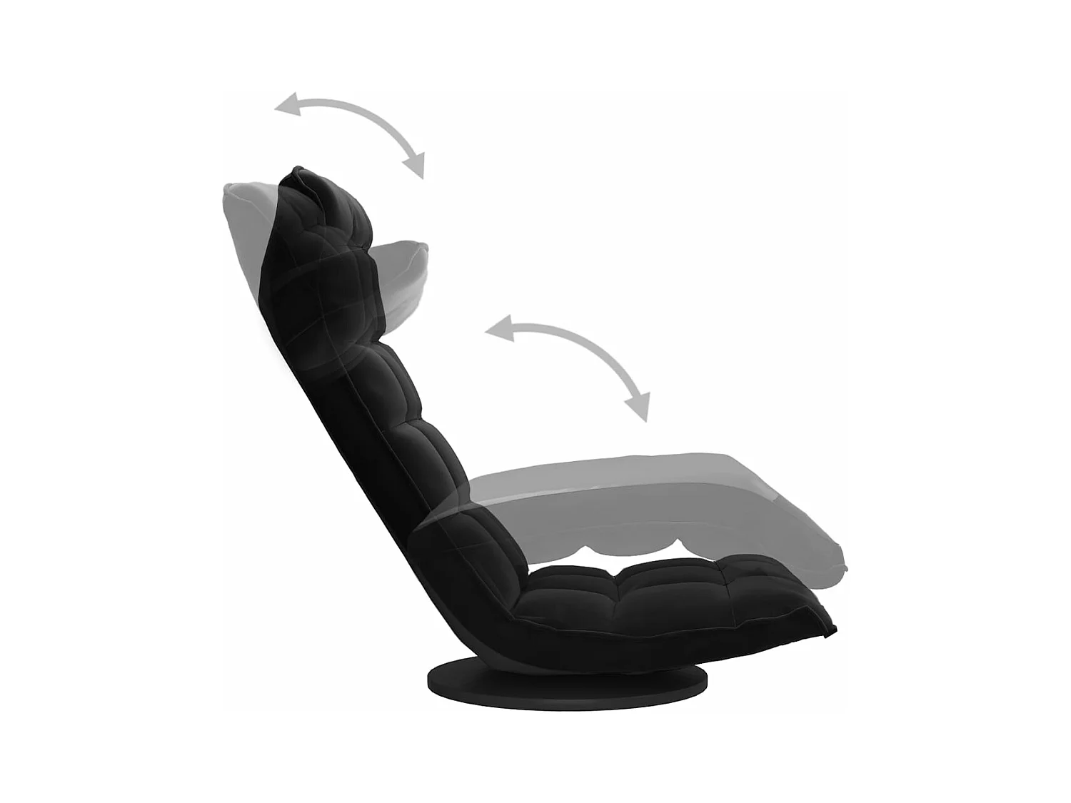 Bodenstuhl Drehbar Schwarz Samt