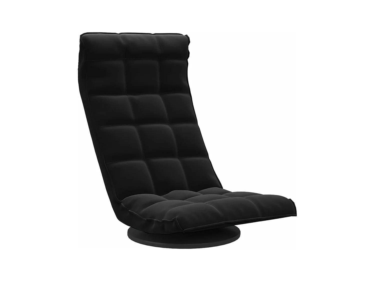 Chaise de sol pivotante Noir Velours