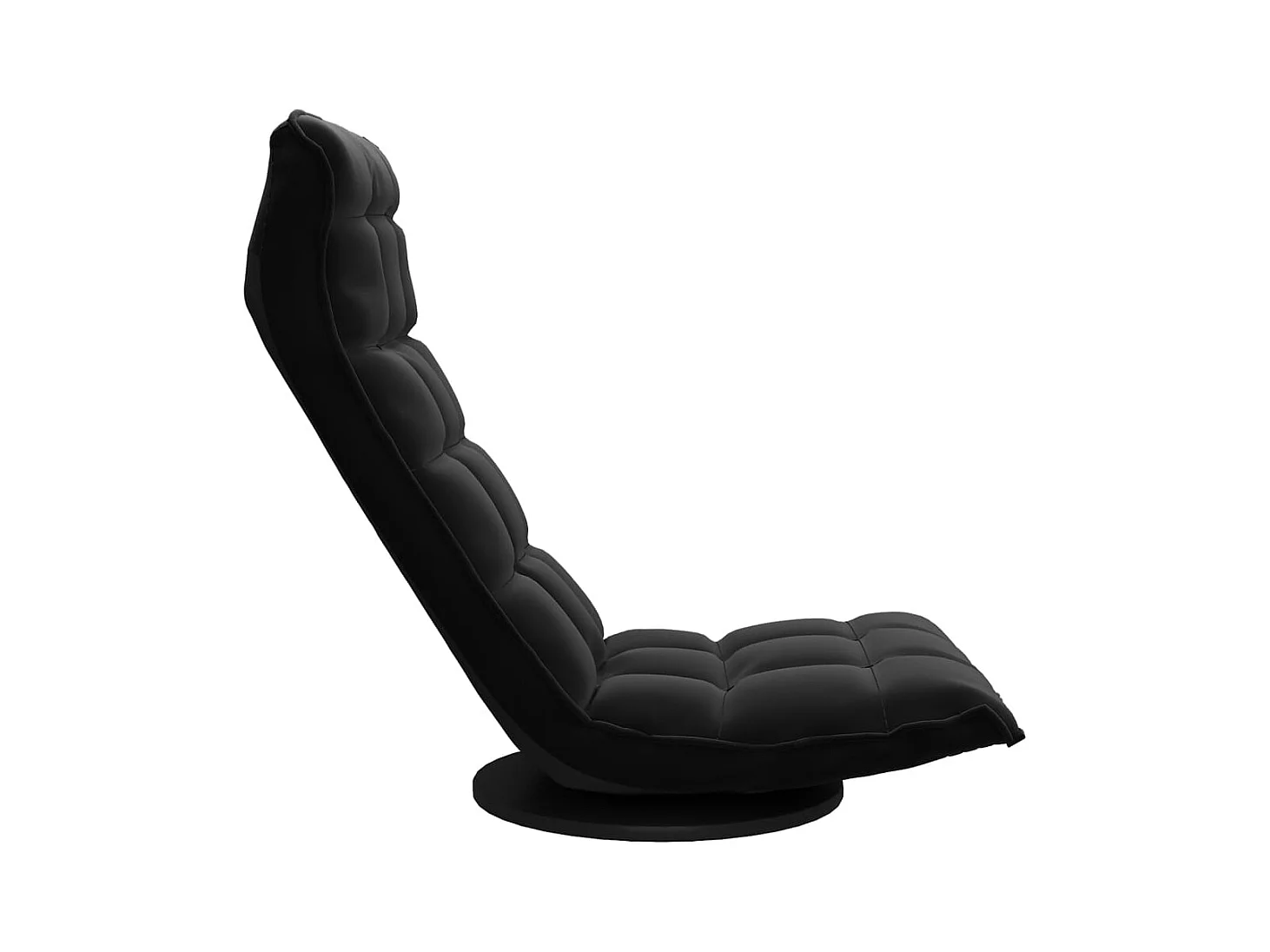 Chaise de sol pivotante Noir Velours