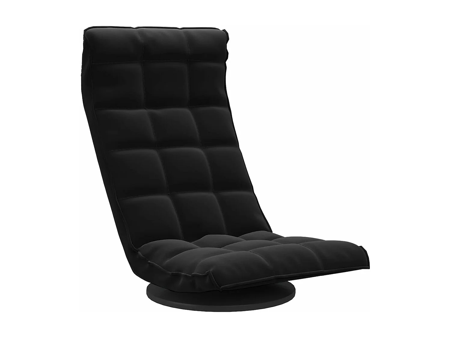 Chaise de sol pivotante Noir Velours