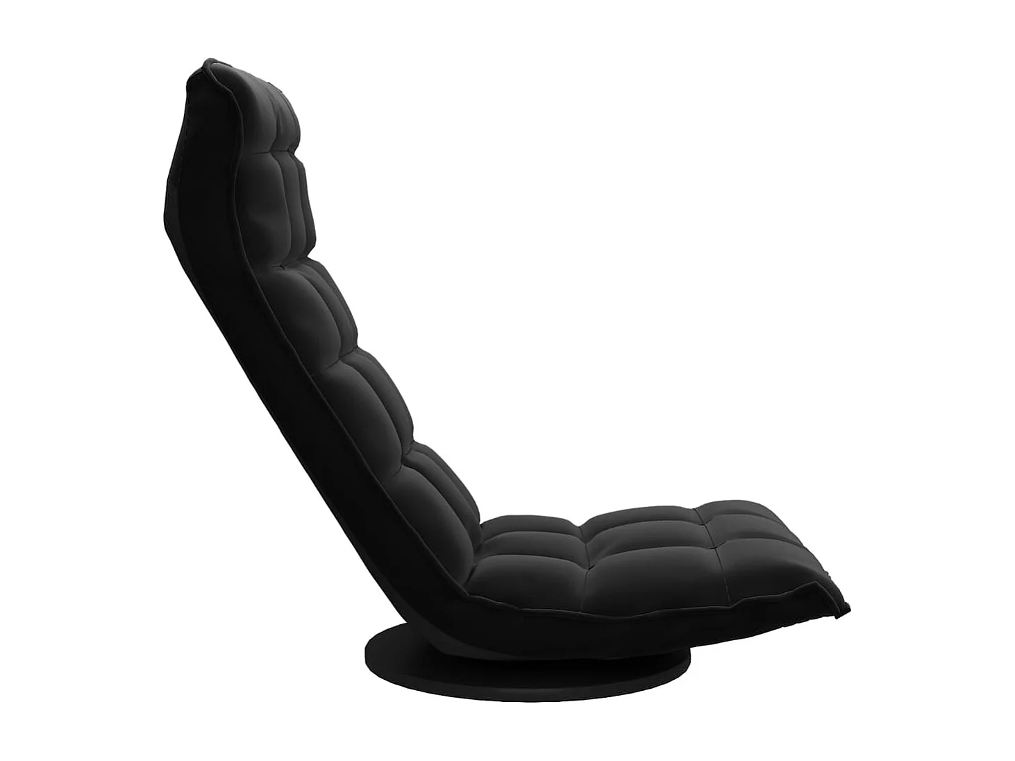 Chaise de sol pivotante Noir Velours