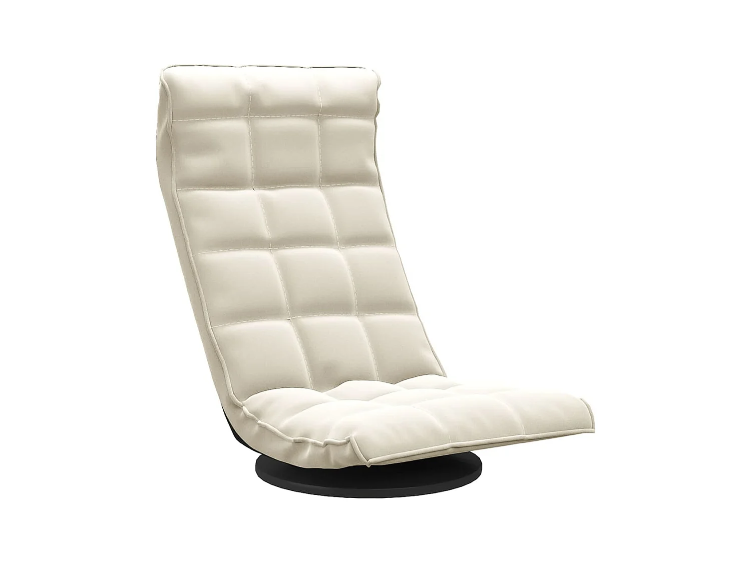 Cadeira de piso giratória veludo cor creme