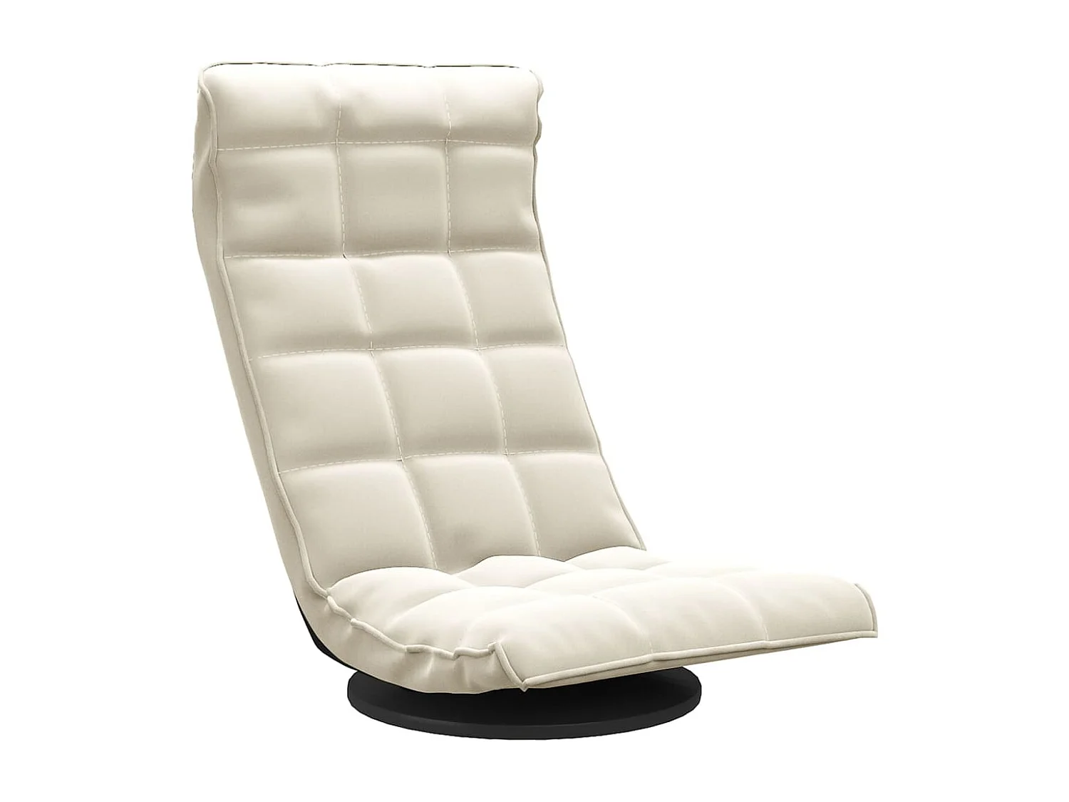 Chaise de sol pivotante Crème Velours