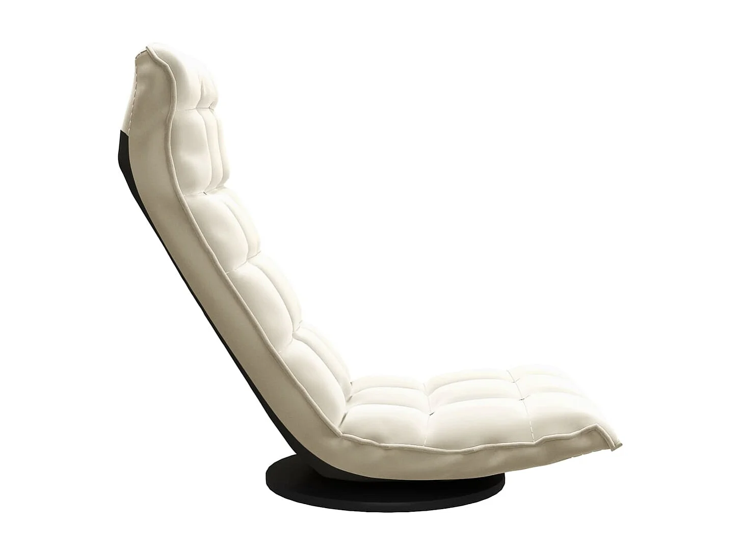 Chaise de sol pivotante Crème Velours